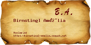 Birnstingl Amália névjegykártya